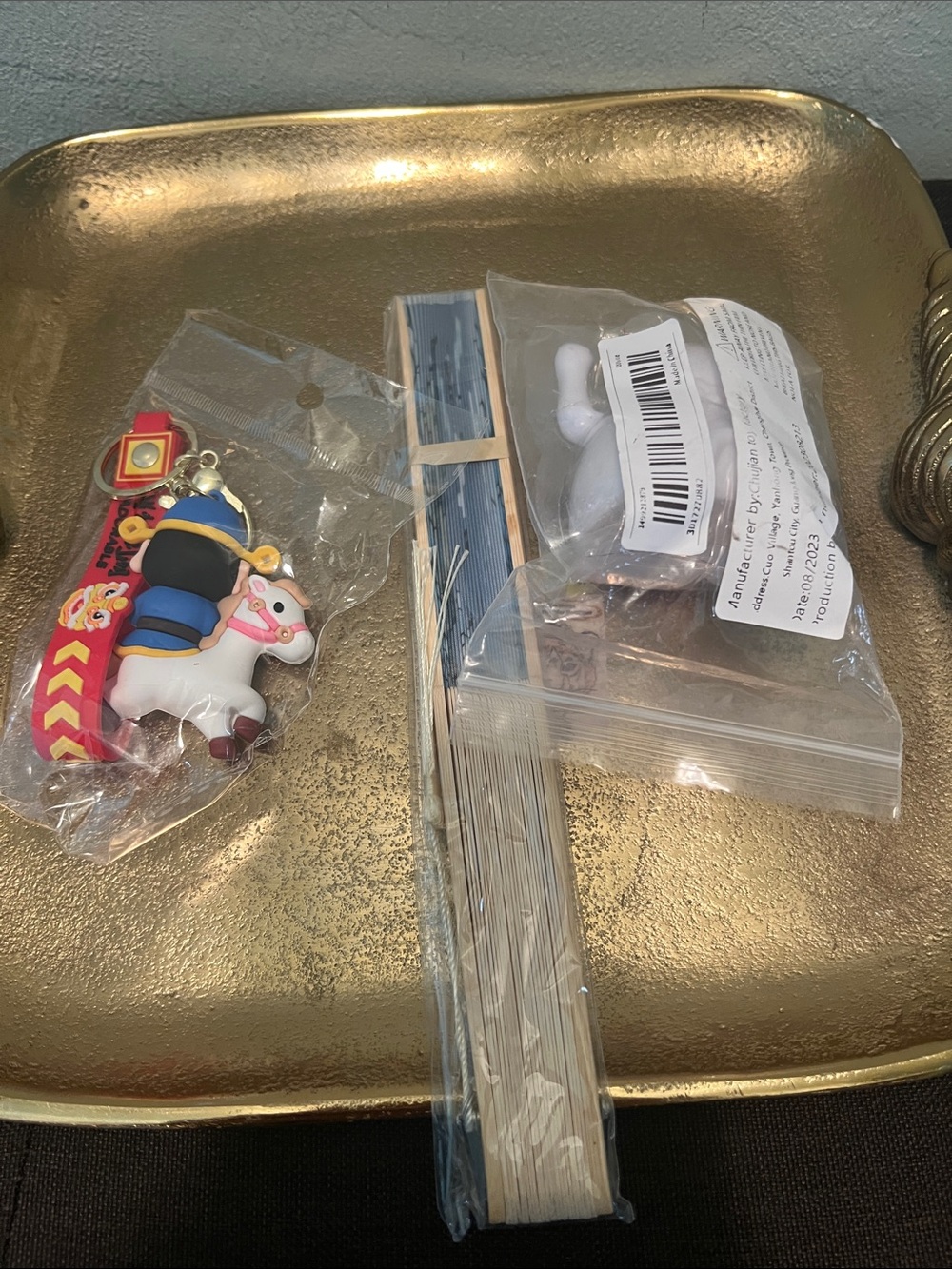 #2131*Bundles up 3 set W/Red Lucky Cat & Key-chain for kids & Hand fan - Picture 9 of 16